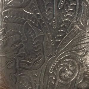 AMAZING Tooled leather hobo bag, purse, black